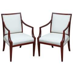 Set Of Two Classical Regency Revival Armchairs